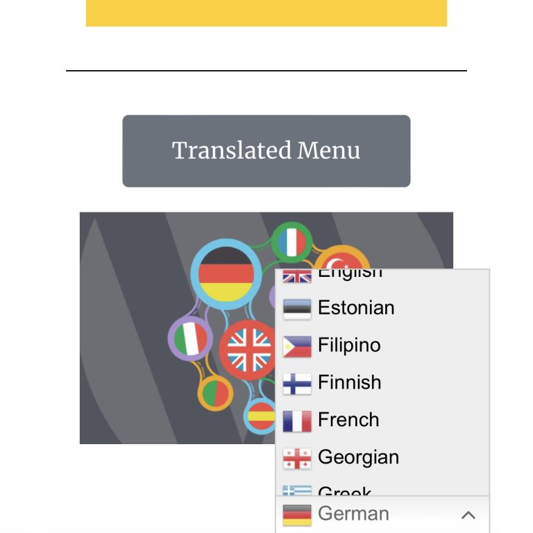 QR code for menu cards translated into over 60 languages automatically Unlimited-Designs.eu
