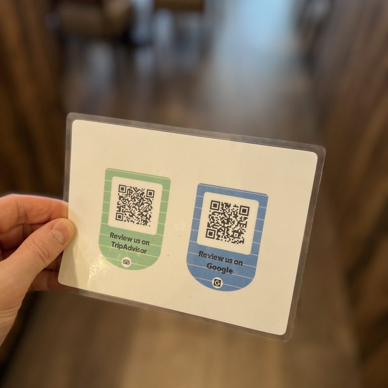 QR codes for more restaurant reviews