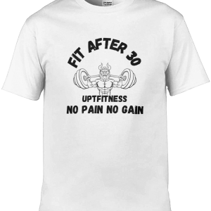 T-SHIRT NO PAIN NO GAIN VIKING WITH BAR BLACK Fit After 30