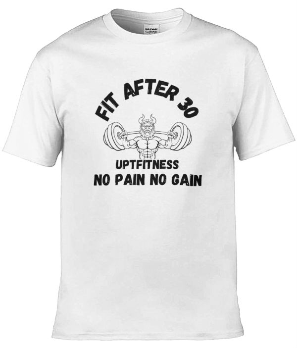 T-SHIRT NO PAIN NO GAIN VIKING WITH BAR BLACK Fit After 30