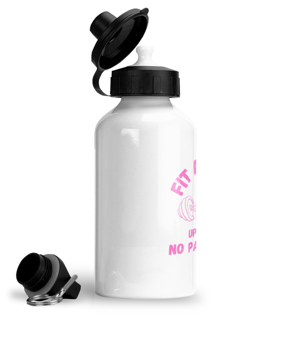 WATER BOTTLE NO PAIN NO GAIN VIKING WITH BAR PINK Fit After 30