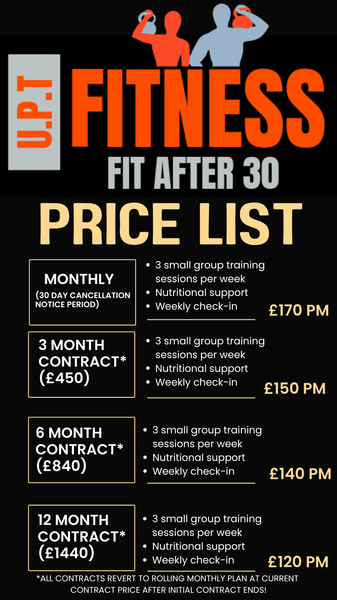 U.P.T Price List