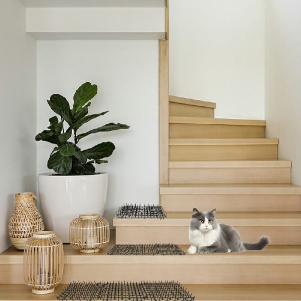 12pcs Cat Scat Mat Animal Deterrent Mat with Spikes Prickle Strip Dig Stopper - Image 14