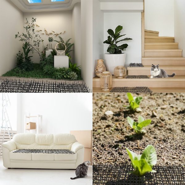 12pcs Cat Scat Mat Animal Deterrent Mat with Spikes Prickle Strip Dig Stopper - Image 8