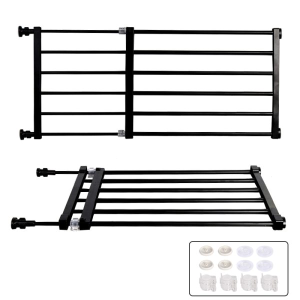 Retractable Pet Small Dog Safety Gate Baby Barrier Door Stair Fence Guard for Indoor - Black - Image 15
