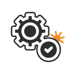 setting and Checkmark black
