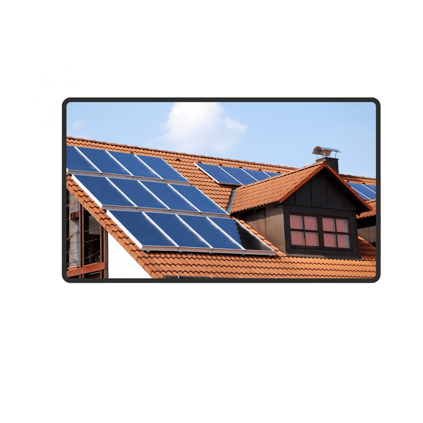 Solar panels on roof