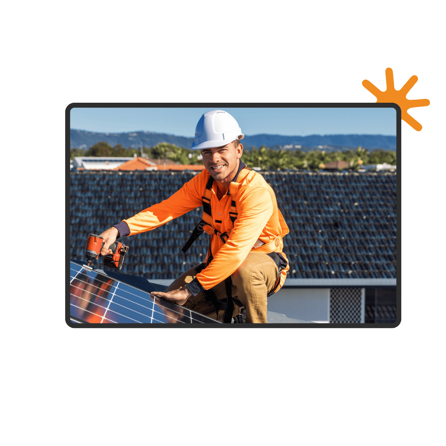 man repairing on roof
