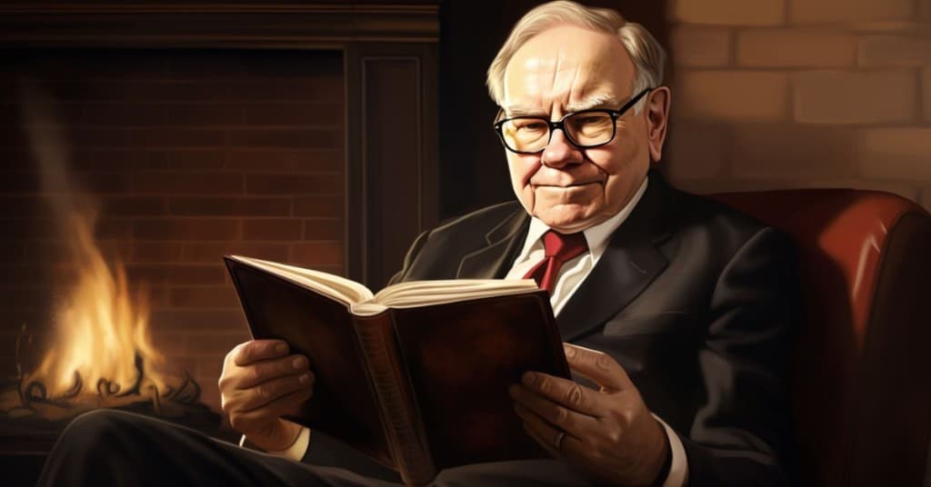 Warren Buffett leser bok