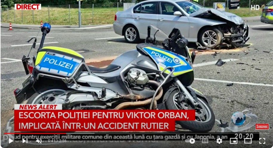 Politibetjent drept, annen betjent skadet etter trafikkulykke med Ungarns statsminister Viktor Orbans kortesje i Tyskland