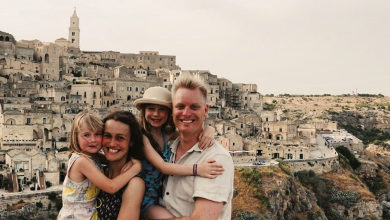 Stijn Vlaeminck en gezin in Italië