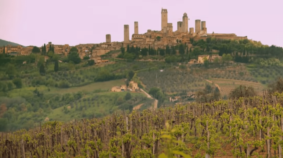 Zicht op San Gimignano