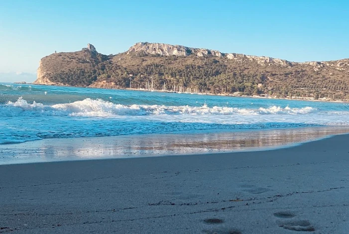 Poetto strand in Sardinië