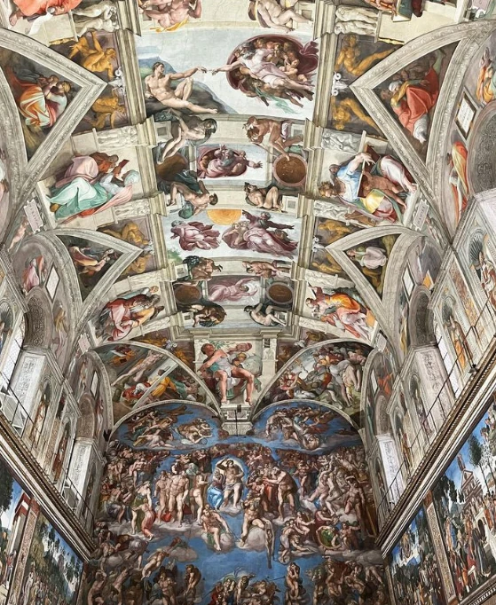 Bezoek Rome : De Sixtijnse kapel in Vaticaanstad