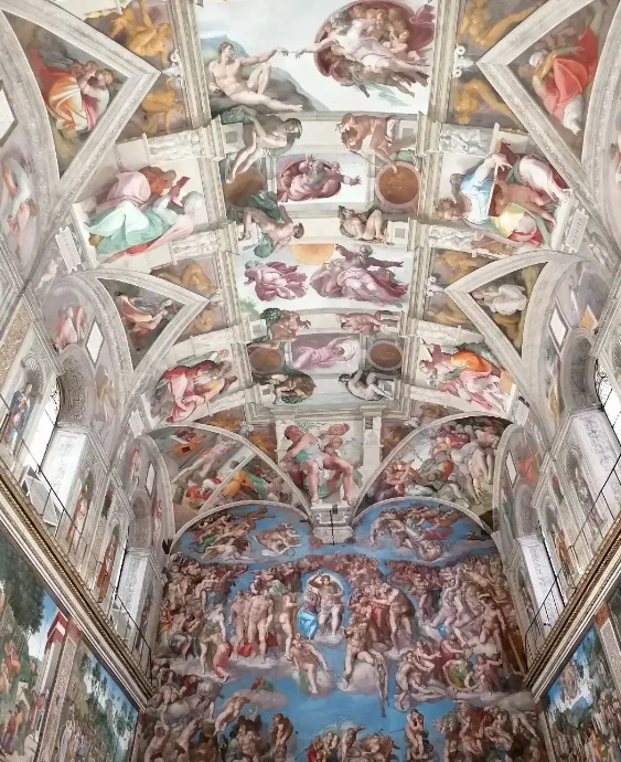 Bezoek Rome : De Sixtijnse kapel in Vaticaanstad