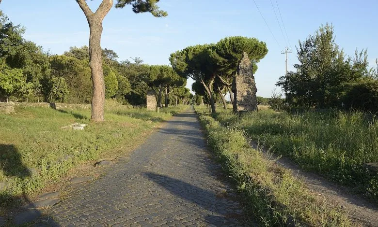 antieke romeinse weg van Rome naar Brindisi