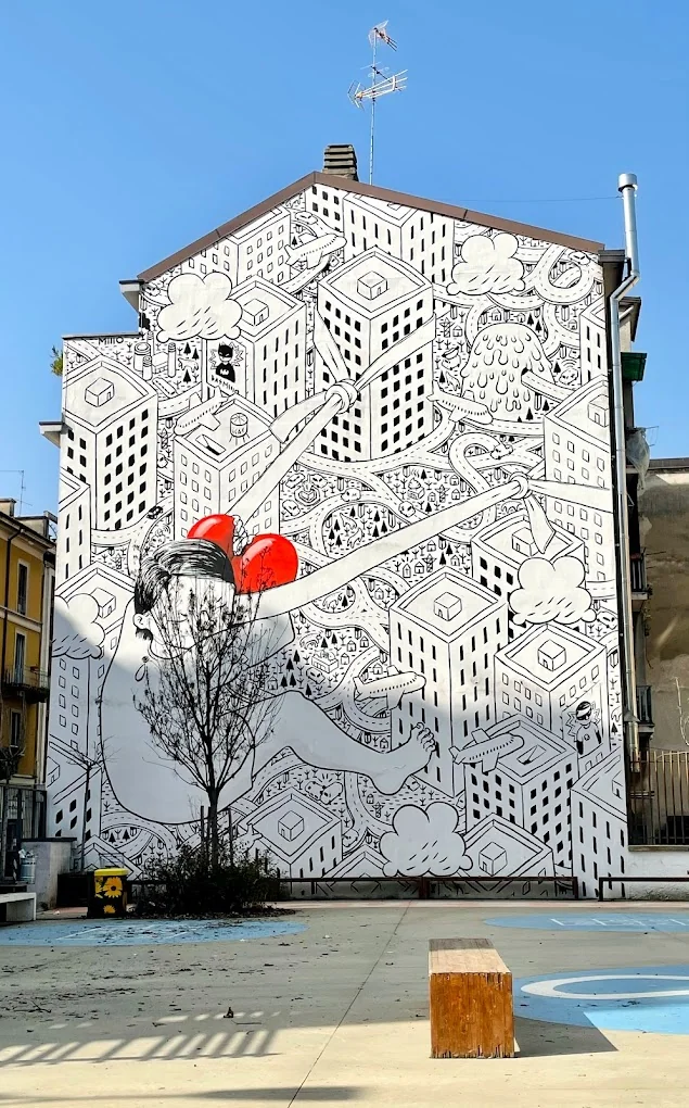 Street Art in centrum Milaan