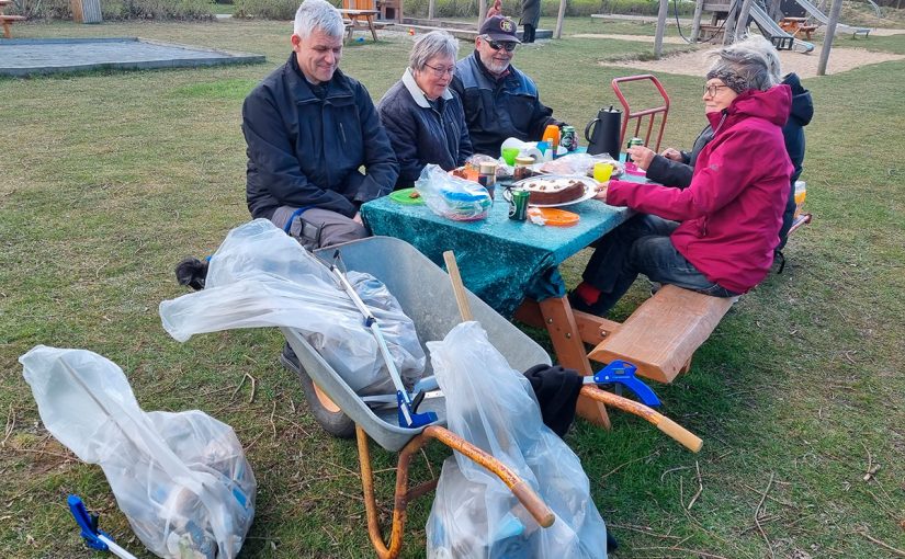 Affaldsindsamling og TV-indslag