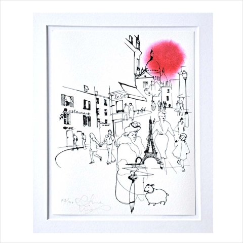 7. ”Paris”. Giclée av Stina Wirsén, 26x20 cm. © SW