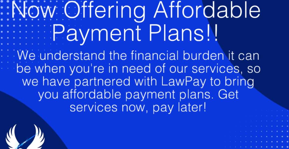 We Offer Payment Plans!!!! 