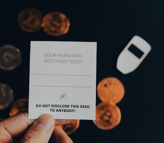 Seed Phrase - Passord - krypt - Wallet -Seed - Pharse -valutaen.no - personlig