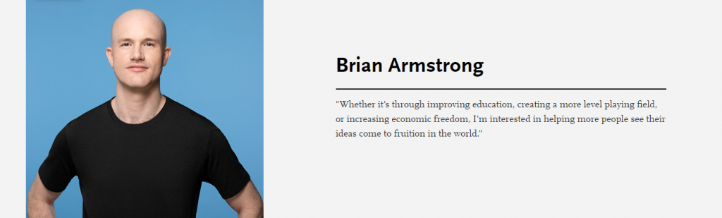 Hvem er Brian Armstrong-GivingPledge_valutaen