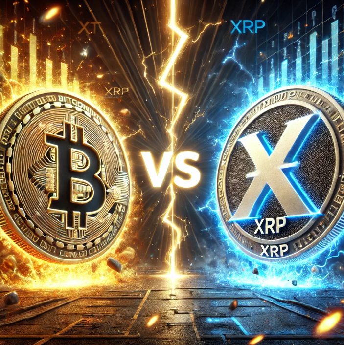 Bitcoin vs XRP_valutaen