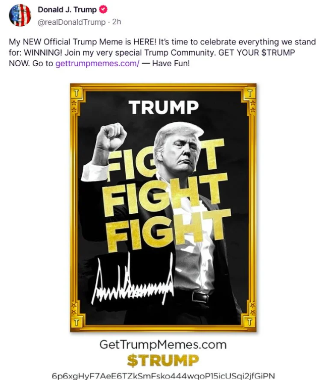 Trump lanserer sin egen memecoin-bildet-kontrakt-launch_valutaen