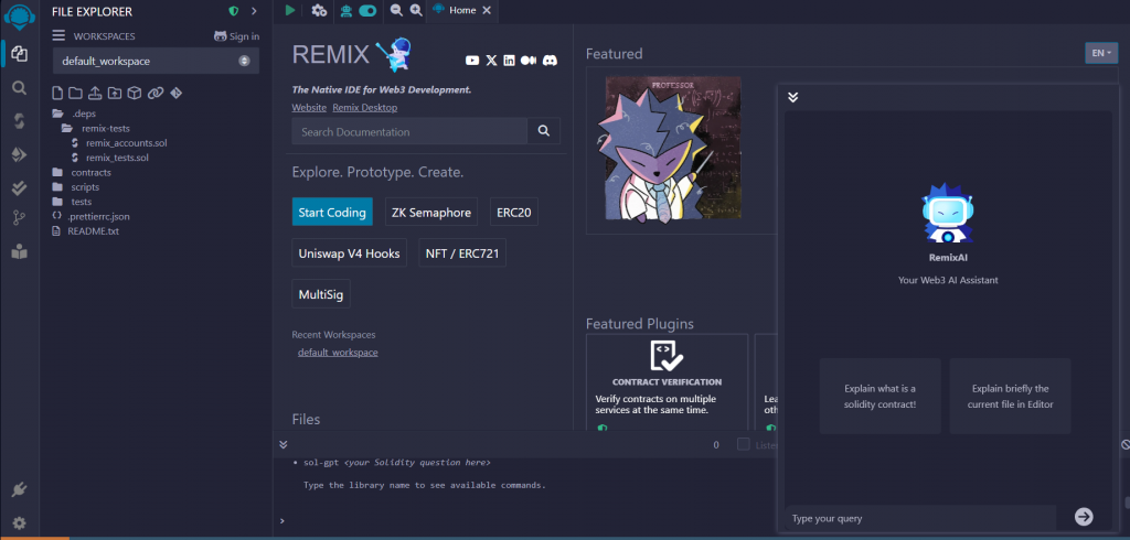 Hvordan lage en smartkontrakt-RemixEtherum-Dashboard_valutaen