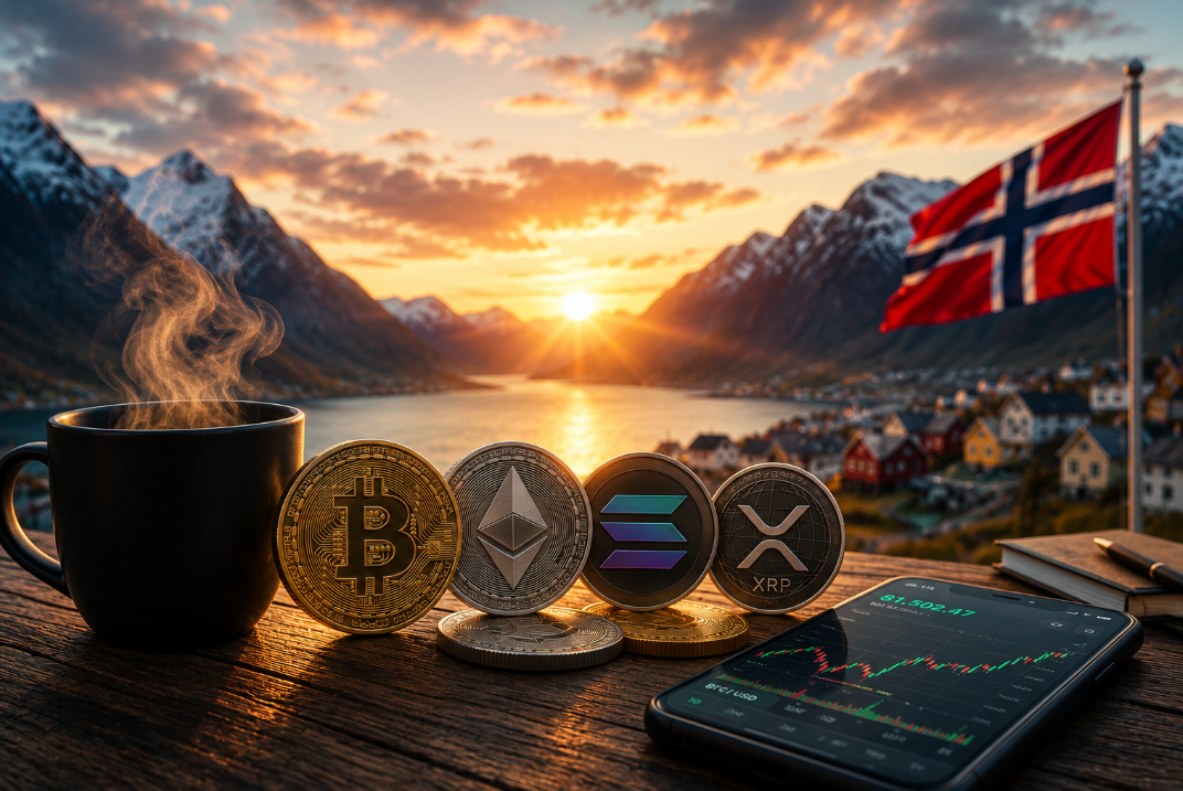 Kryptofrokost Norge – Mandag 18. mai 2026 Bitcoin holder seg sterk mens regulatorene skjerper grepet_valutaen
