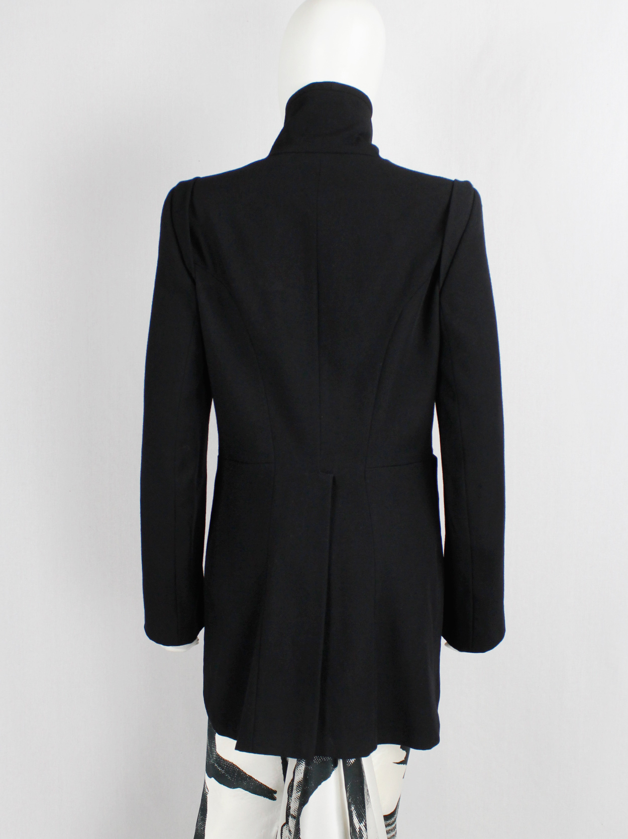 Ann Demeulemeester black cutaway tailcoat with curved Ann Demeulemeester black cutaway tailcoat with curved