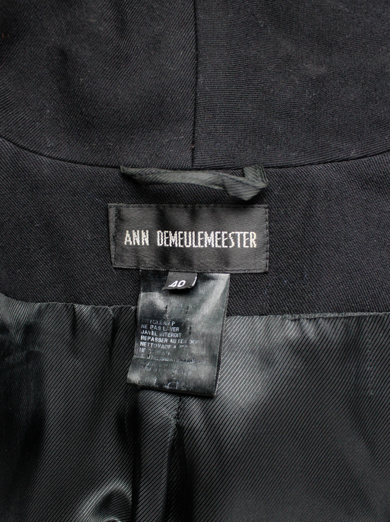 Ann Demeulemeester black cutaway tailcoat with curved Ann Demeulemeester black cutaway tailcoat with curved