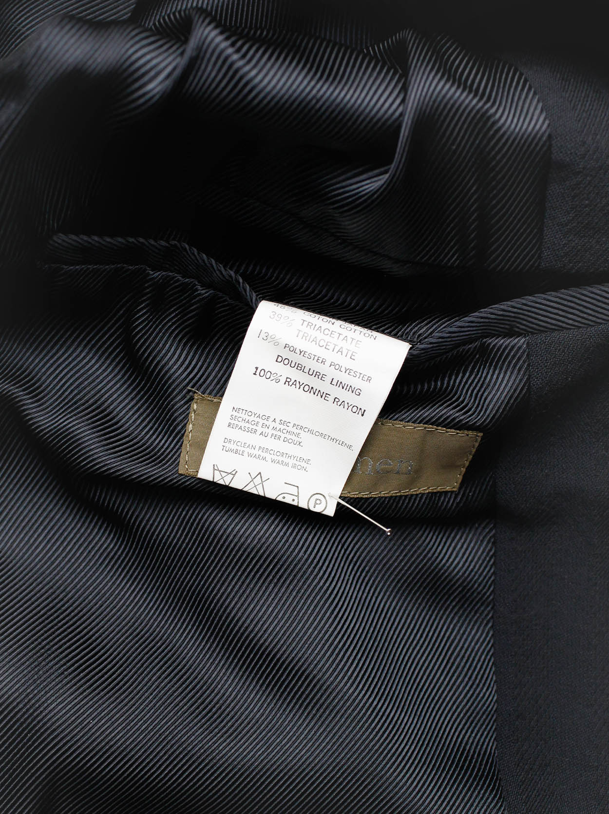 Y's for Men black minimalist button up waistcoat with belted back