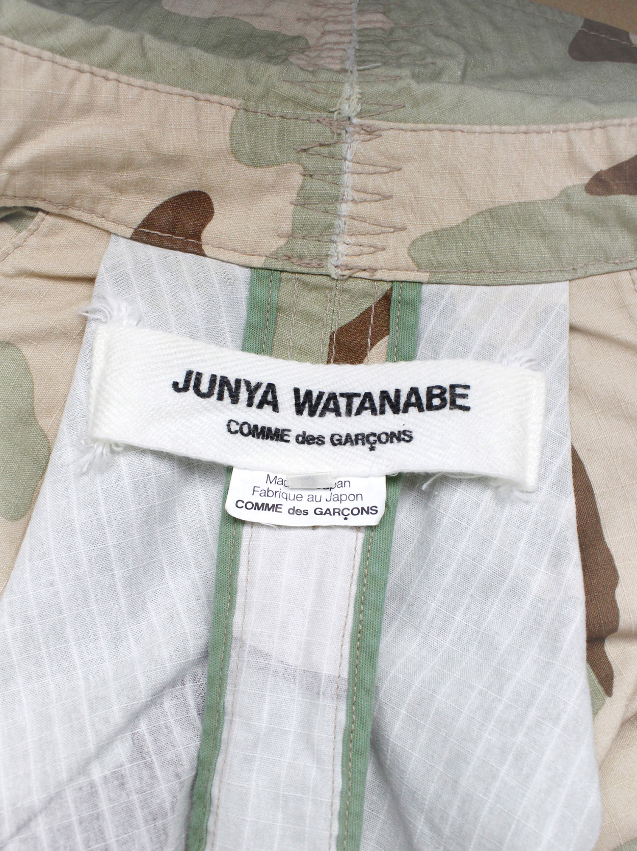 Junya Watanabe camo print jacket made of a deconstructed 