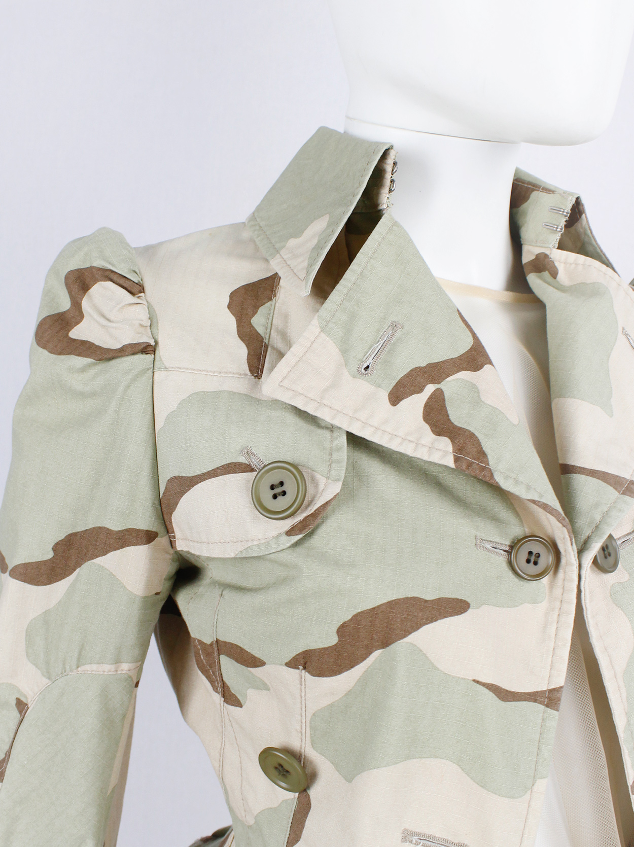 Junya Watanabe camo print jacket made of a deconstructed 
