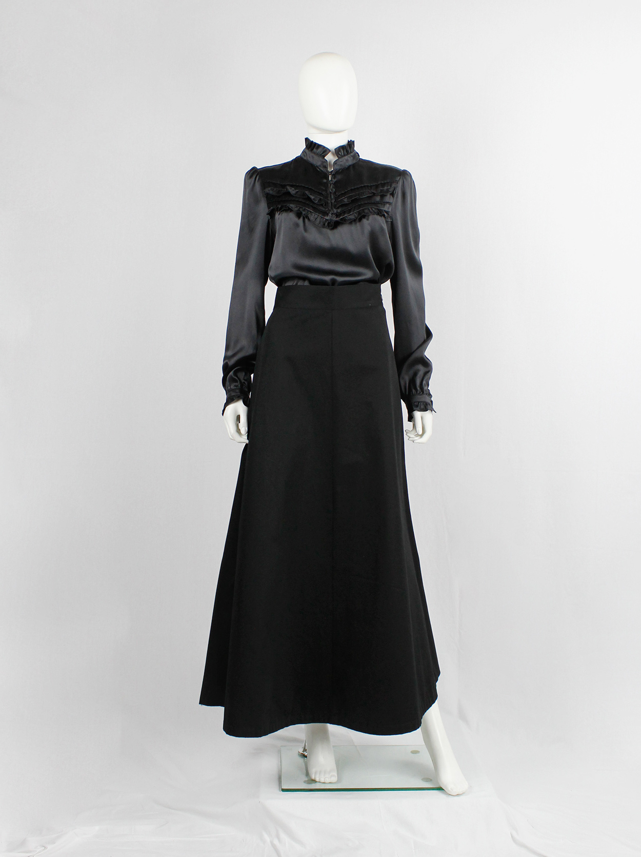Veronique Branquinho for 3 Suisses black Edwardian blouse
