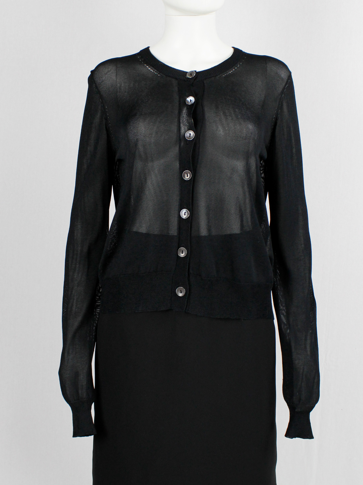 トップス 08ss MARTIN MARGIELA cardigan Maison Martin Margiela black backless cardigan draped on the front
