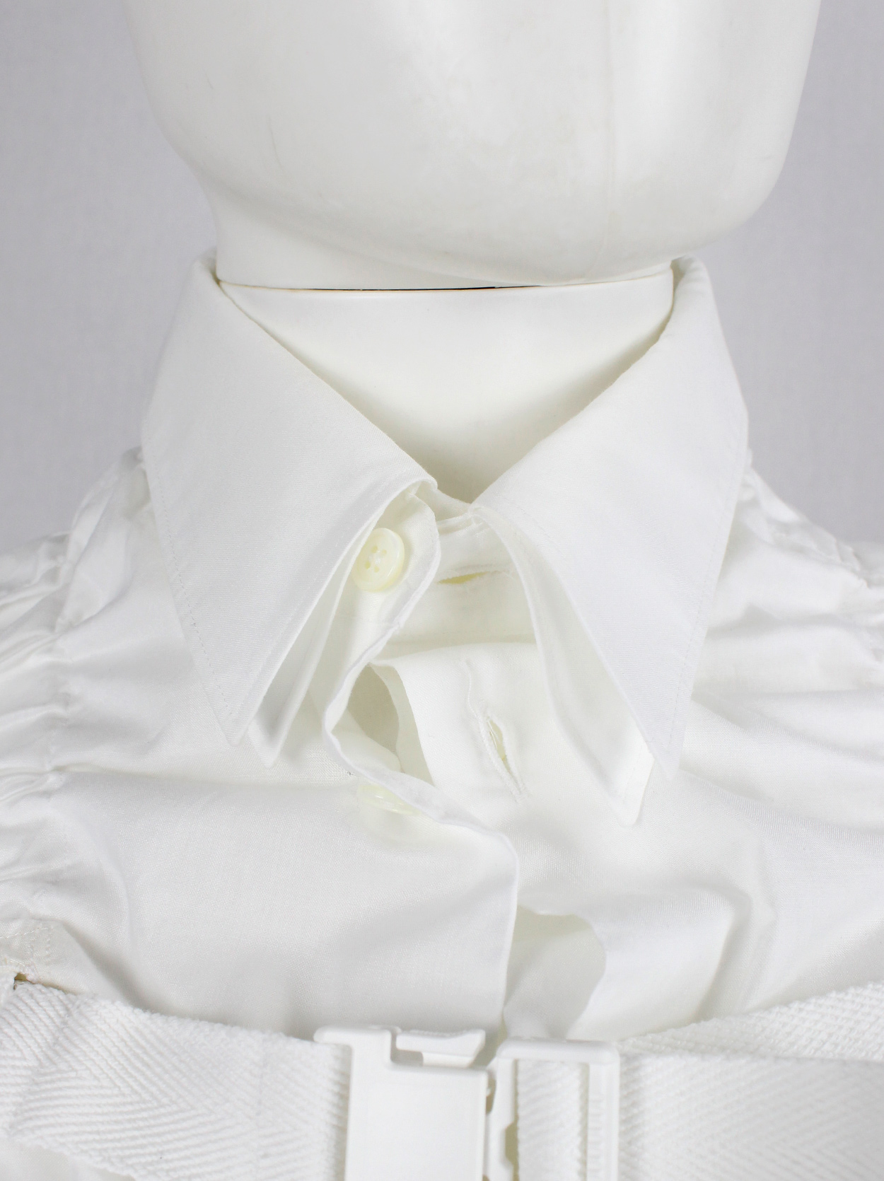 Junya Watanabe white double layered shirt with parachute Junya Watanabe white double layered shirt with parachute