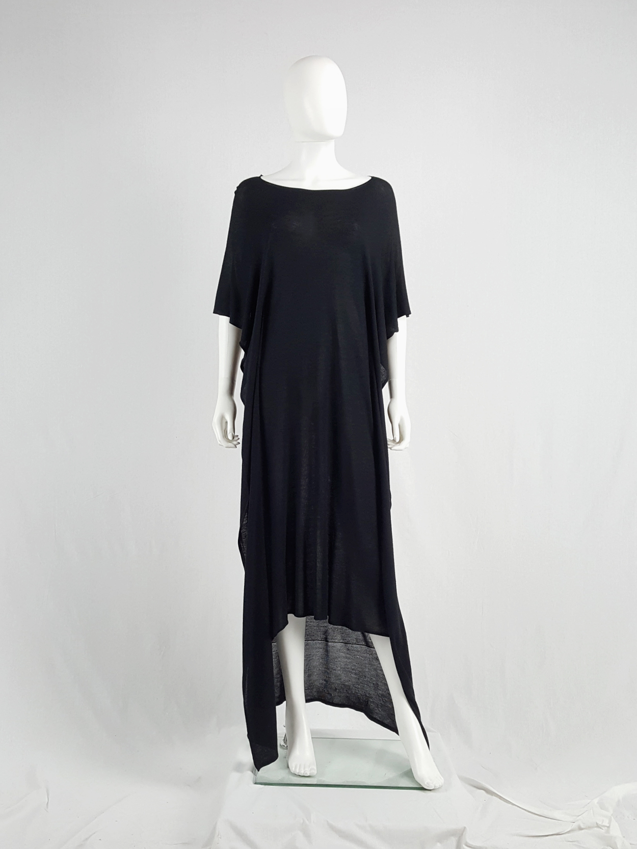 07SS Martin Margiela 6 シルクワンピースarchive Maison Martin Margiela 1 black square maxi dress - VANIITAS