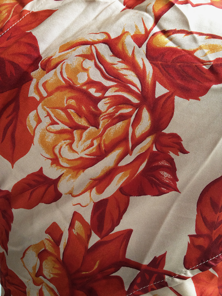 Dries Van Noten red floral wrap top — spring 1994 - VANIITAS 