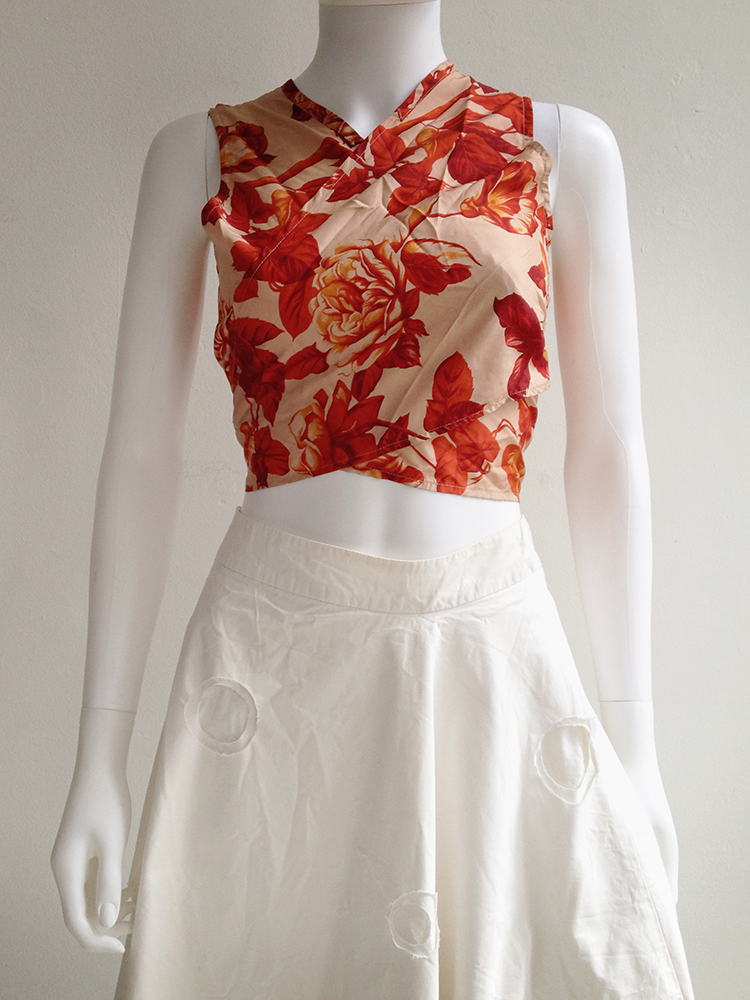 トップス Dries van noten flower print tops Dries-Van-Noten-Black-