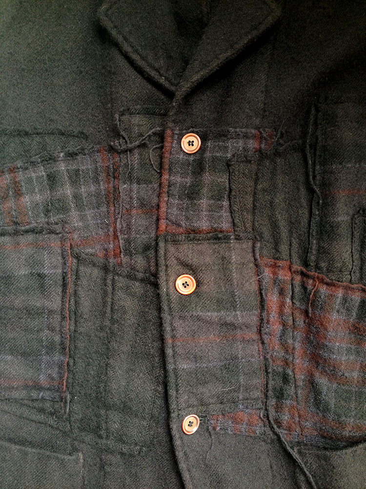 Comme des Garçons Shirt dark blue patchwork blazer Comme des Garçons Shirt dark blue patchwork blazer