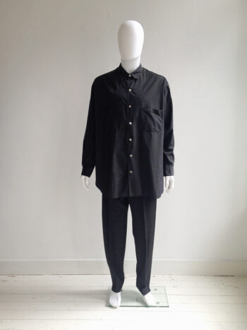 Yohji Yamamoto pour Homme black oversized shirt — 80s - VANIITAS