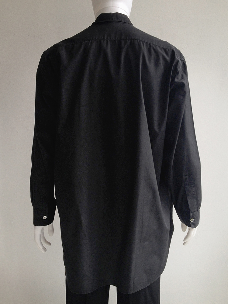 Yohji Yamamoto pour Homme black oversized shirt — 80s - VANIITAS