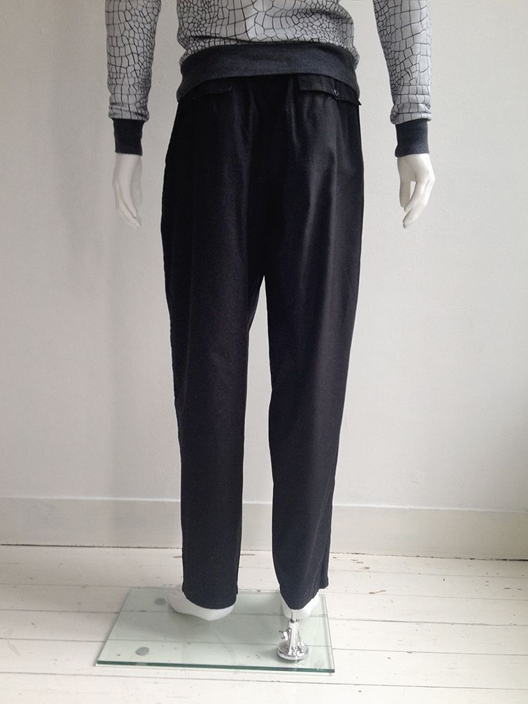Yohji Yamamoto pour Homme high waisted black trousers — 80s