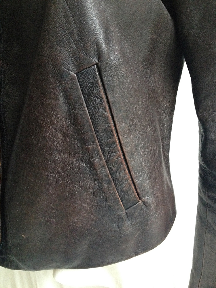 Maison Martin Margiela brown leather jacket - V A N II T A S Maison Martin Margiela brown leather jacket - V A N II T A S