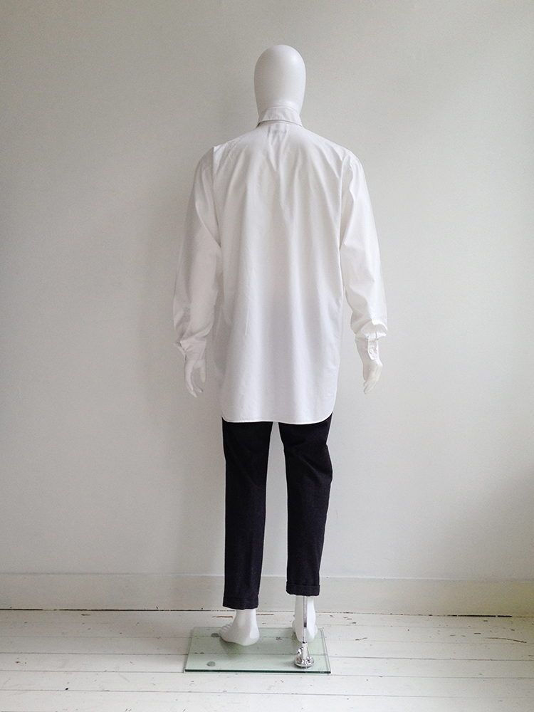 Gothic Yohji Yamamoto white shirt with double collar