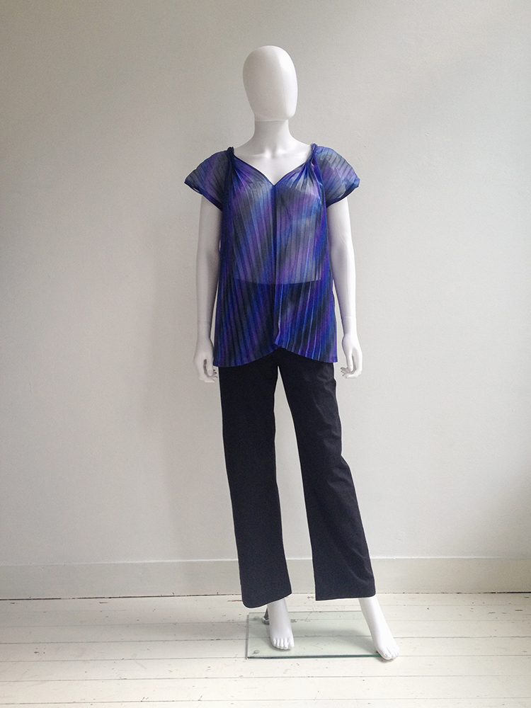 トップス ISSEY MIYAKE FETE Issey Miyake Fete purple pleated transformable top
