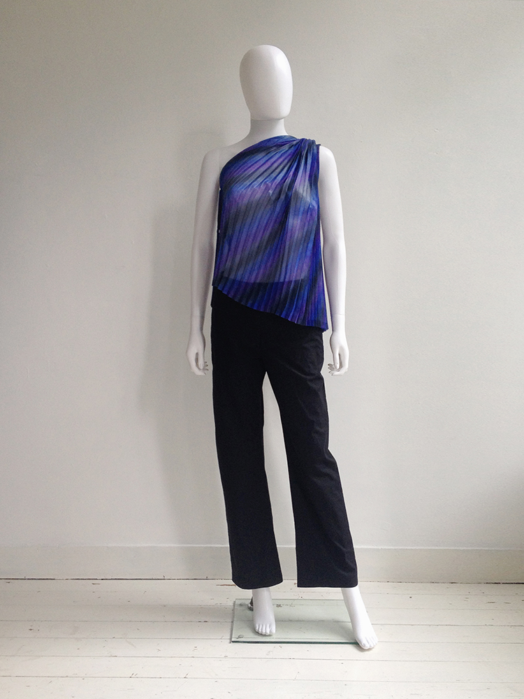 トップス ISSEY MIYAKE FETE Issey Miyake Fete Harlequin Gradient Top – Blogger Armoire