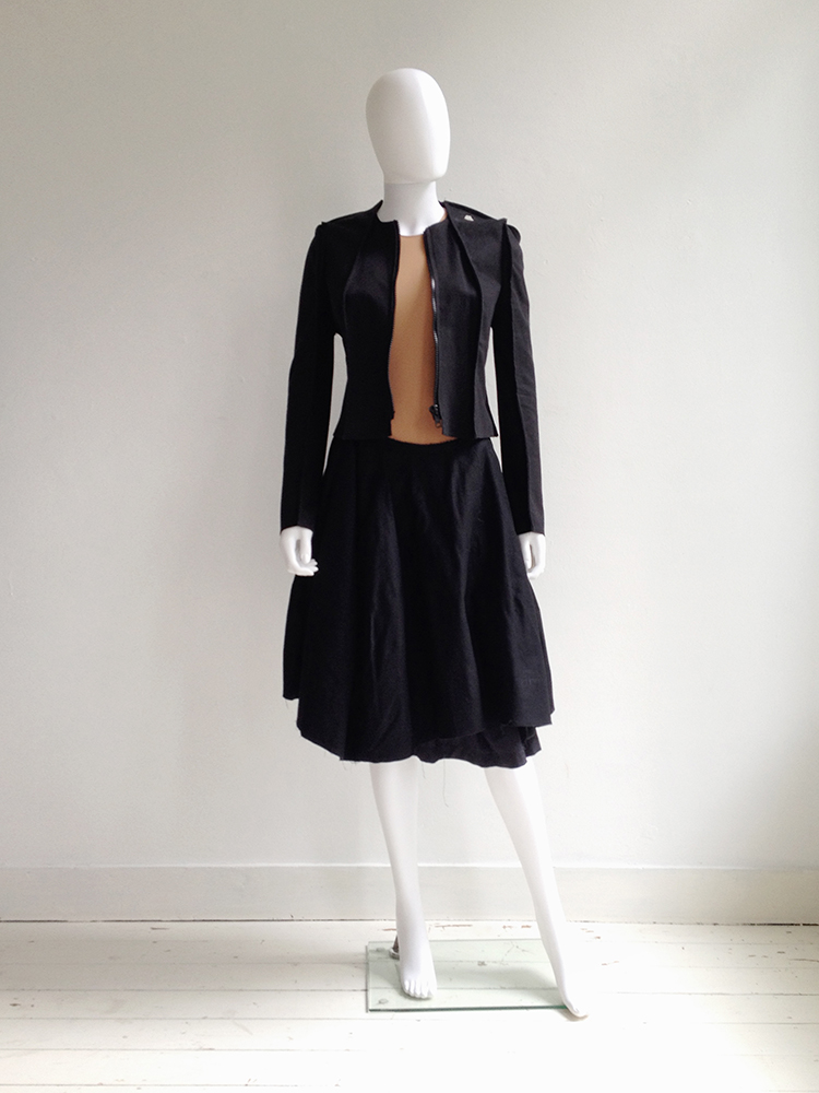 【初期】Maison Martin Margiela 1998SS ワンピース Maison Martin Margiela black flat maxi dress — spring 1998
